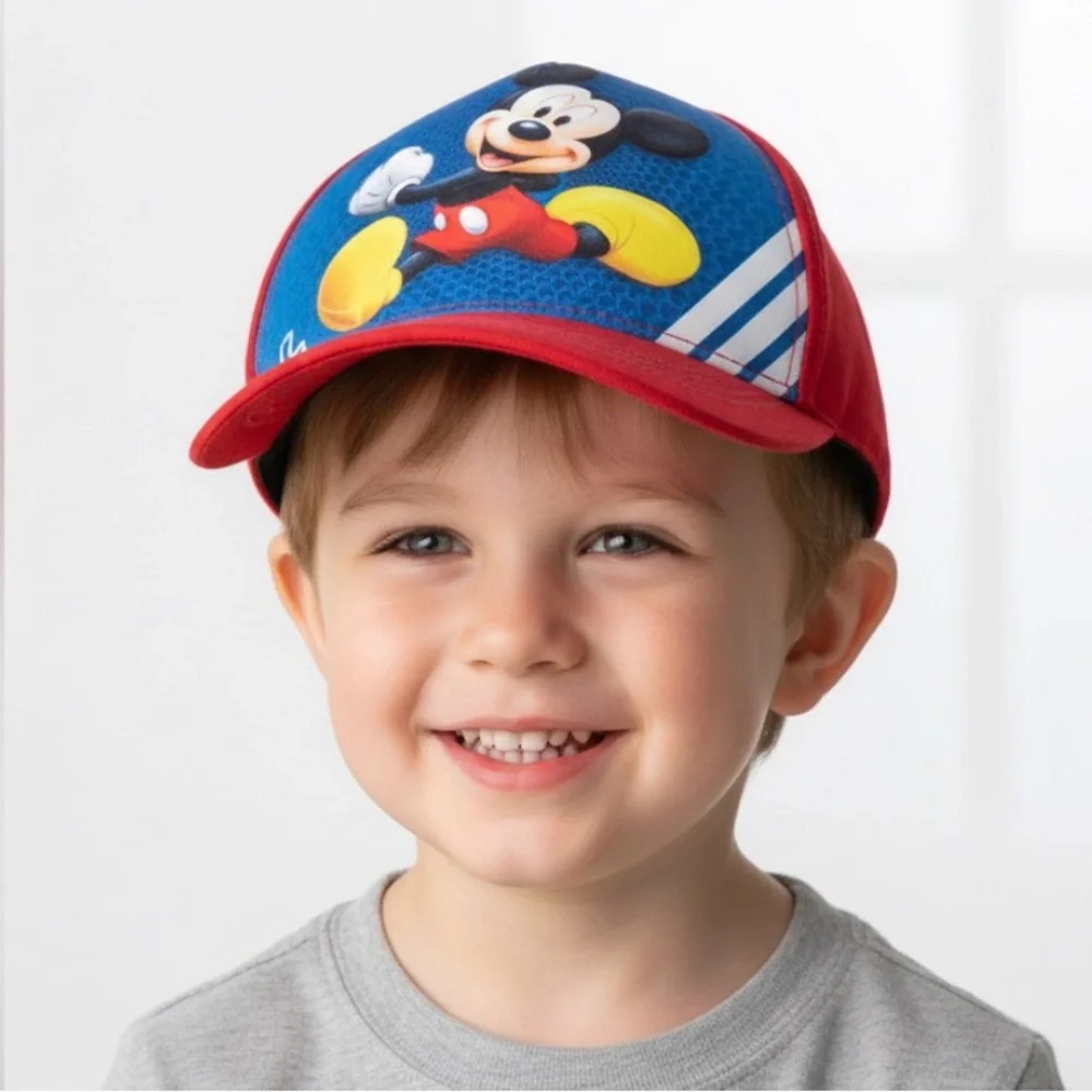 NWOT Disney Mickey Mouse 3D Pop Baseball Cap Boys Adjustable Strap Hat